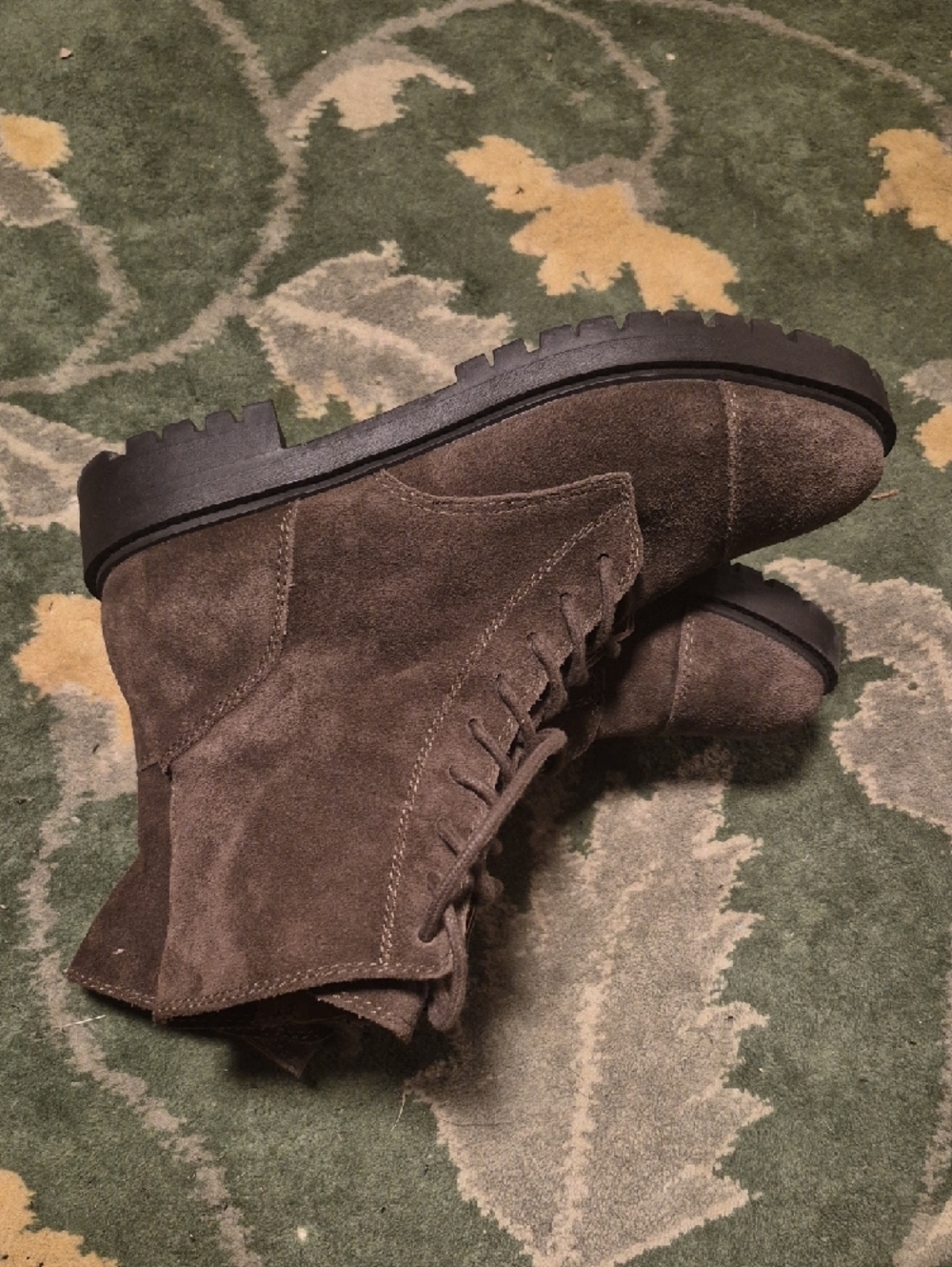 Lucky Brand Men's Dark Brown Suede Chukka Lace-Up Boots - Picture 4 of 10
